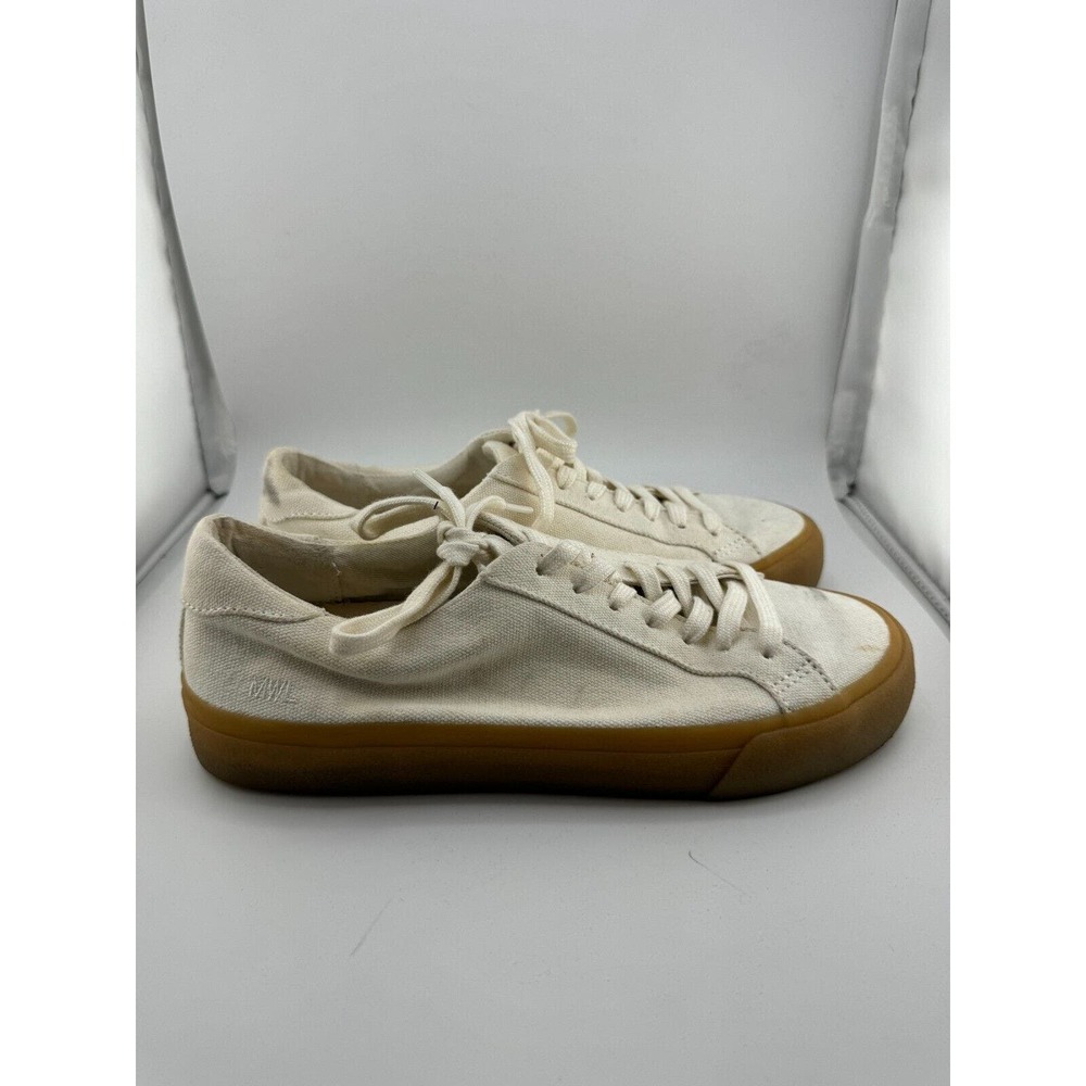 Madewell Sidewalk Low-Top‎ Sneakers Women 7M Mens 5.5 Monochrome Canvas Gum Sole